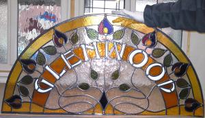 victorian stained glass fanlight
